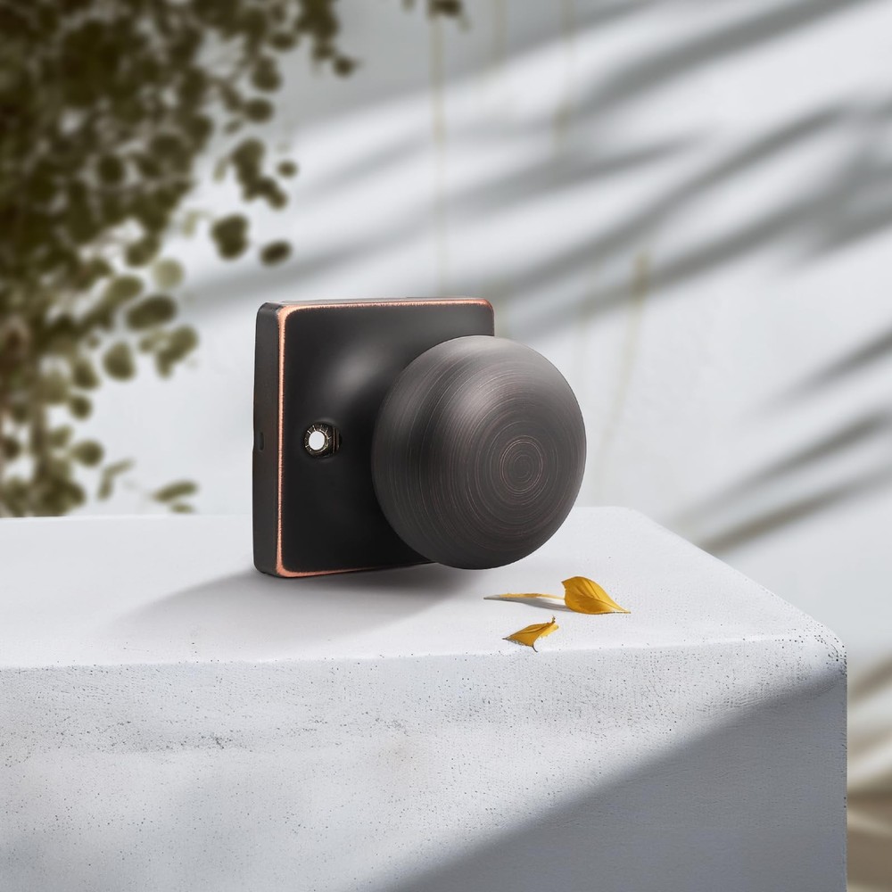 2 Pack Single Dummy Door Knobs Oil Rubbed Bronze Interior Dummy Knobs for Fre...