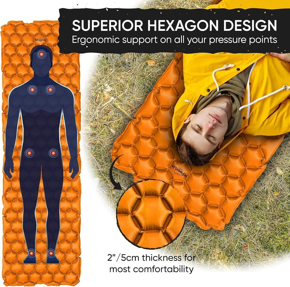 Ultralight Inflatable Camping Sleeping Pad Waterproof Compact for Backpacking