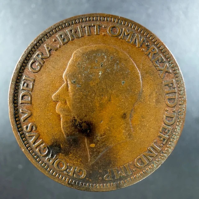 1929 Great Britain Half Penny Strong Details