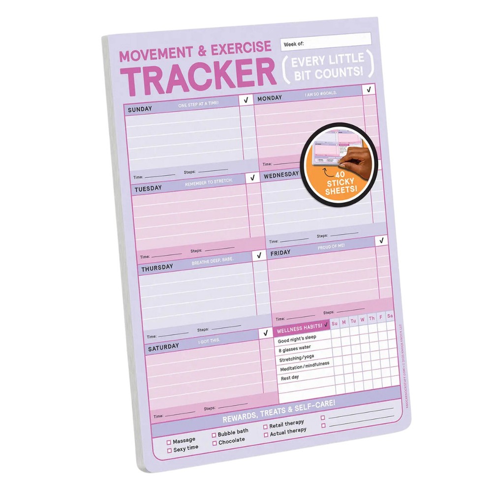 Knock Knock Movement Tracker Notepad
