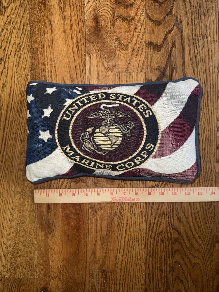 United States Marine Corps (USMC) Small Rectangular Decorative Pillow 8”x12”