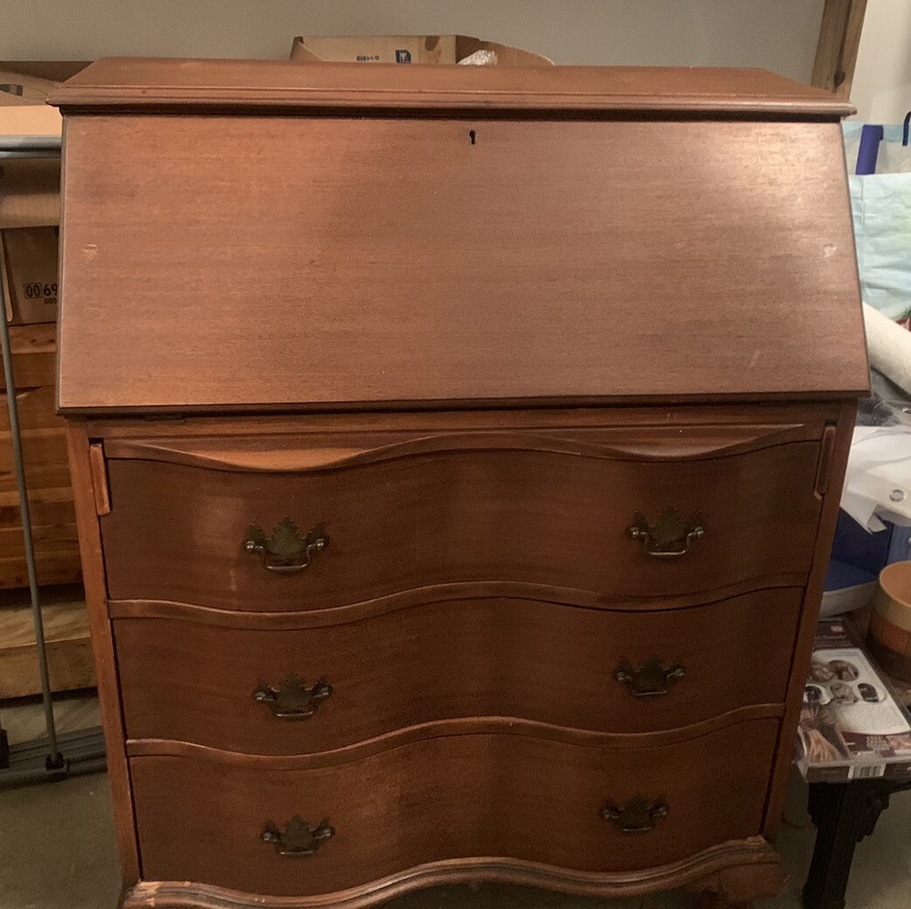 Antique  Governor Winthrop Drop Front Clawfoot Desk -