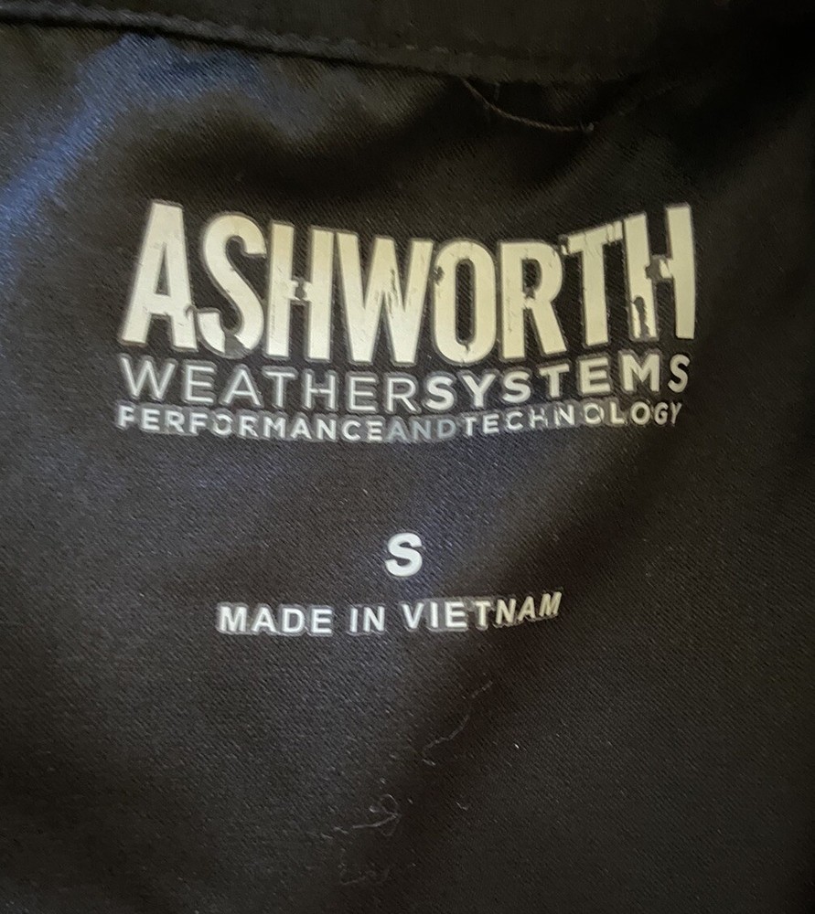 Ashworth Weather Systems Black Short Sleeve Pullover Golf Jacket - Men's Size S