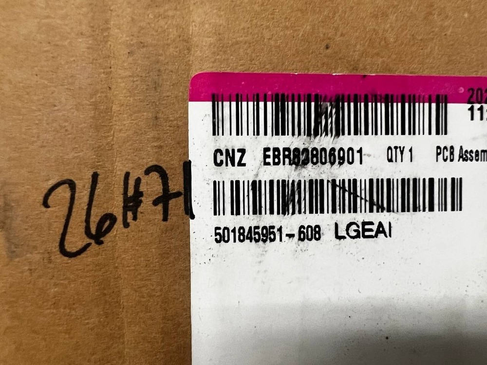 Genuine OEM LG Refrigerator Electronic Control Board EBR83806901