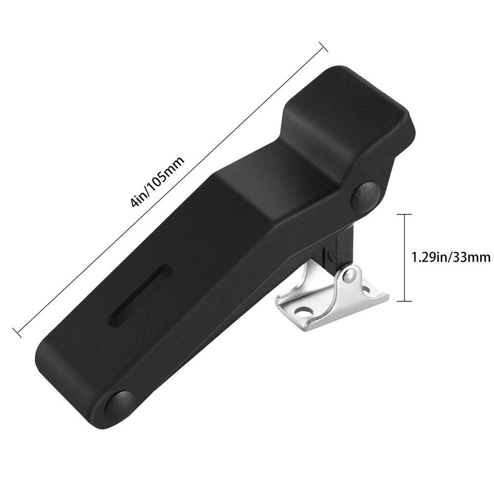 2 Pieces Rubber Latch Flexible Front Storage Rack 4 Inch with Hole, Over...