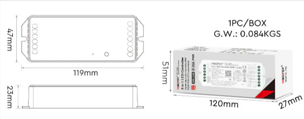 Miboxer 5 in 1 LED Controller (WiFi + 2.4G) Output Max 20A
