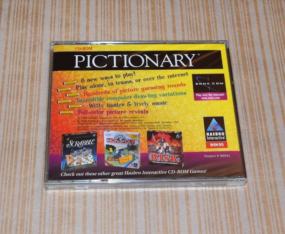 Pictionary PC CD ROM Windows 95 B472 New Sealed