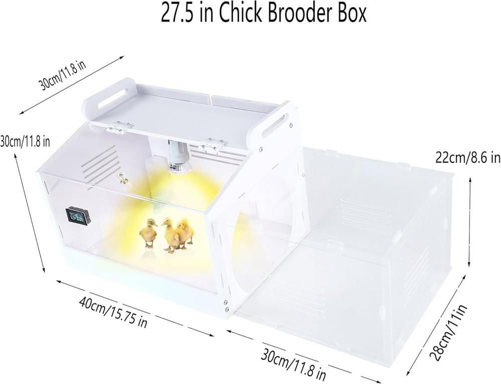 Iarge-Scale Chick brooder Box Quail Cage Egg Incubator Chick Starter Kit Chicken