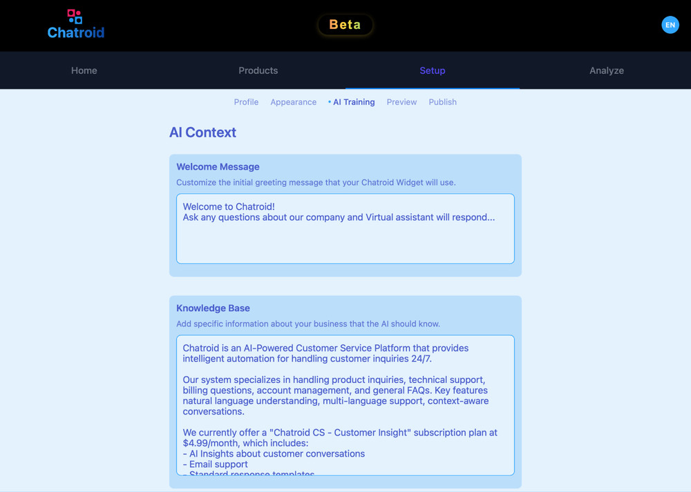 Chatroid.com Domain + Fully functional website (beta)