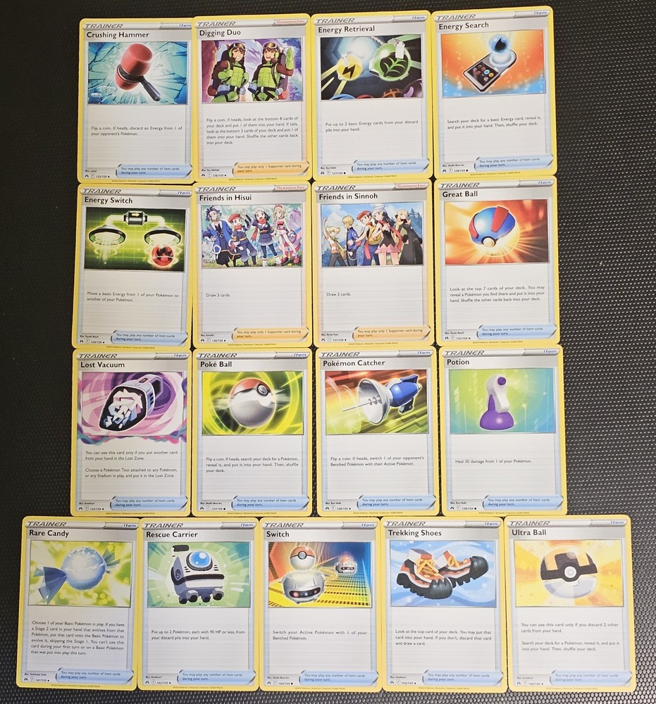 NM Crown Zenith Complete Common and Uncommon Set - 71 Cards