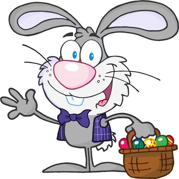 30 Custom Grey Easter Bunny Personalized Address Labels