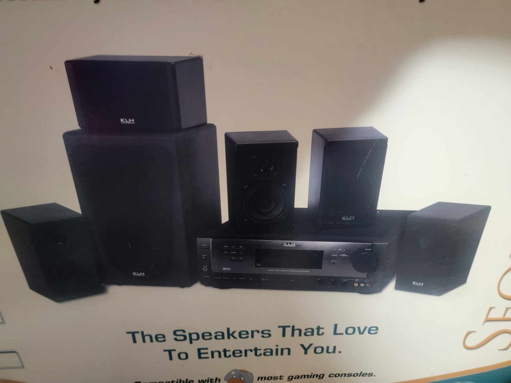 7 pc Complete Home Theater System Sequel E Series Speakers Receiver Subwoofer