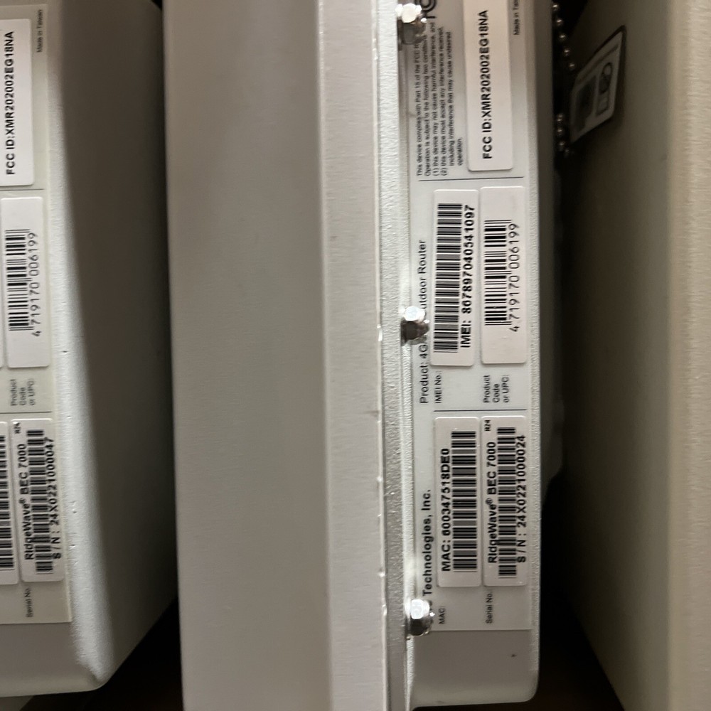 BEC RidgeWave 7000 R24 Cellular Wireless 4G LTE Modem Router - Tested Functional