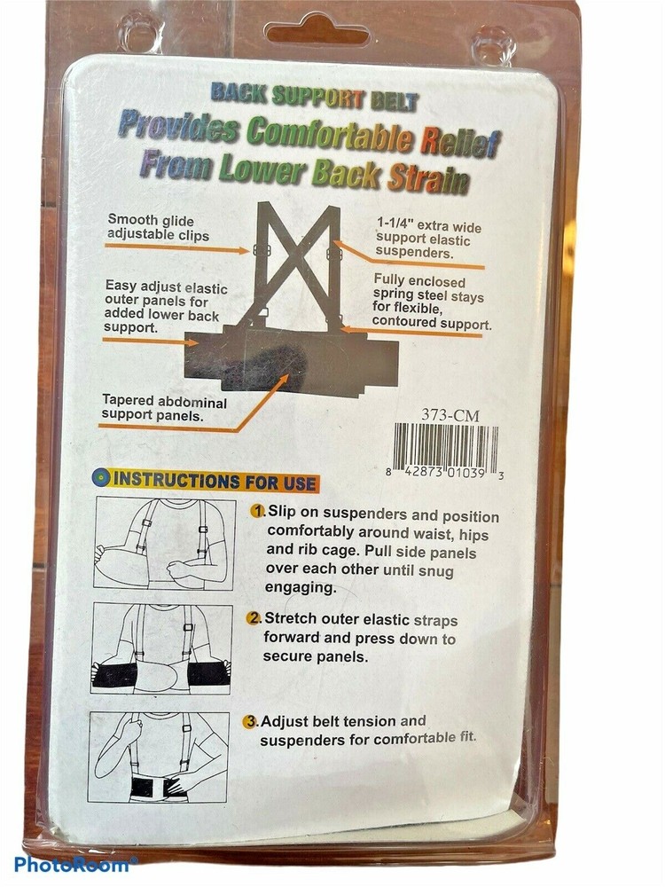 Lower Back Support Belt Elastic Work Lumbar Brace 36-40" Waist Medium SHIPS FAST