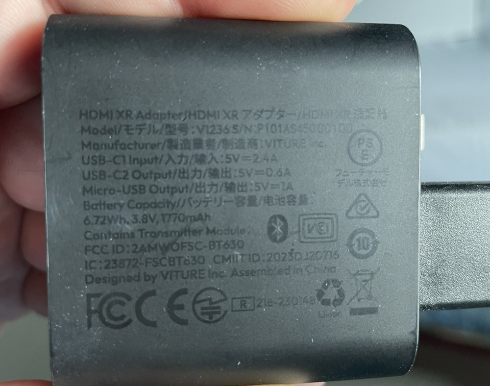 VITURE HDMI XR Adapter Enabling MultiScreen