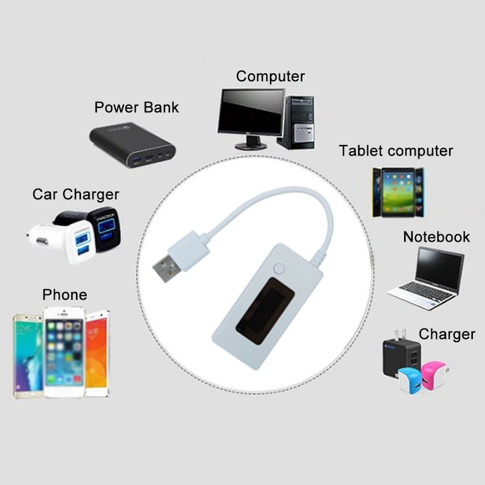 Speed Voltage Current Tester Data Adapter Cable White Sale Stock