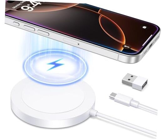 Magnetic Wireless iPhone Charge Compatible with MagSafe Charger - iPhone White