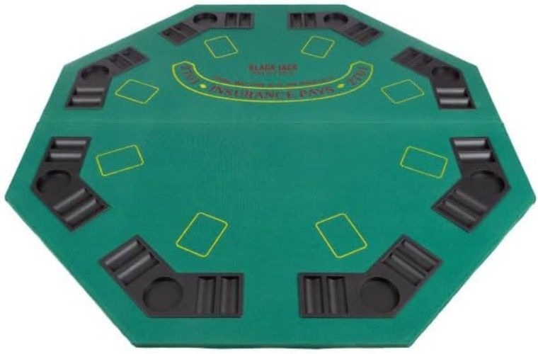 Portable Blackjack Table Top - Cupholders, Trays