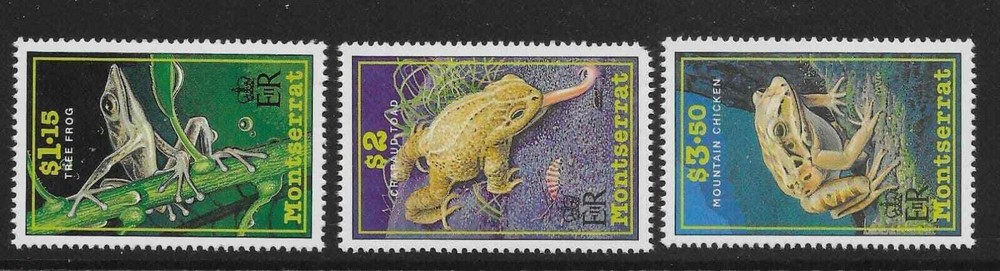 MONTSERRAT SG860/2 1991 FROGS & TOADS SET MNH