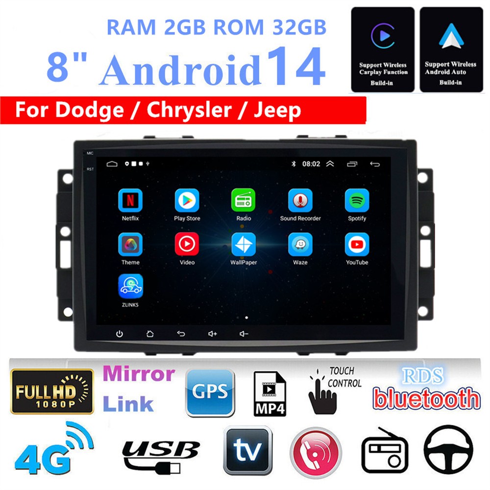 For 2005-2010 Chrysler 300 Stereo Radio Player Bluetooth Head Unit Touch Screen