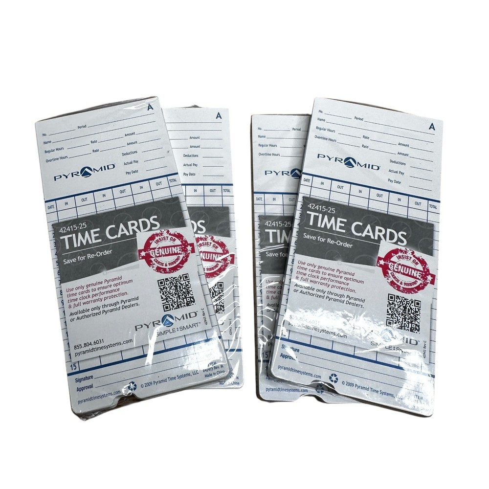 Pyramid Time Systems 2500 Employee Time Clock Punch Card Machine – Open Box