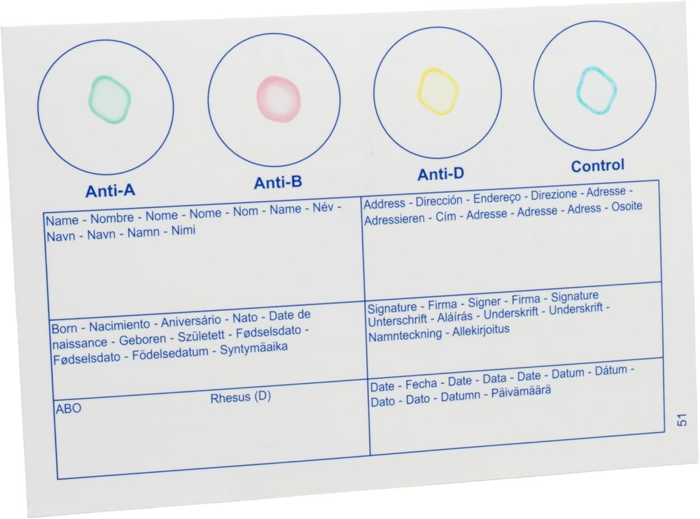 Eldoncard Blood Typing Kit, 1 Test Pack, Know Your Blood Type, Accurate Instant