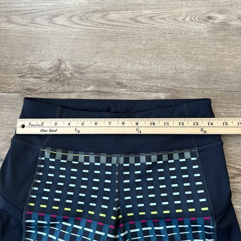Athleta Crop Leggings Womens Medium Navy Patterns