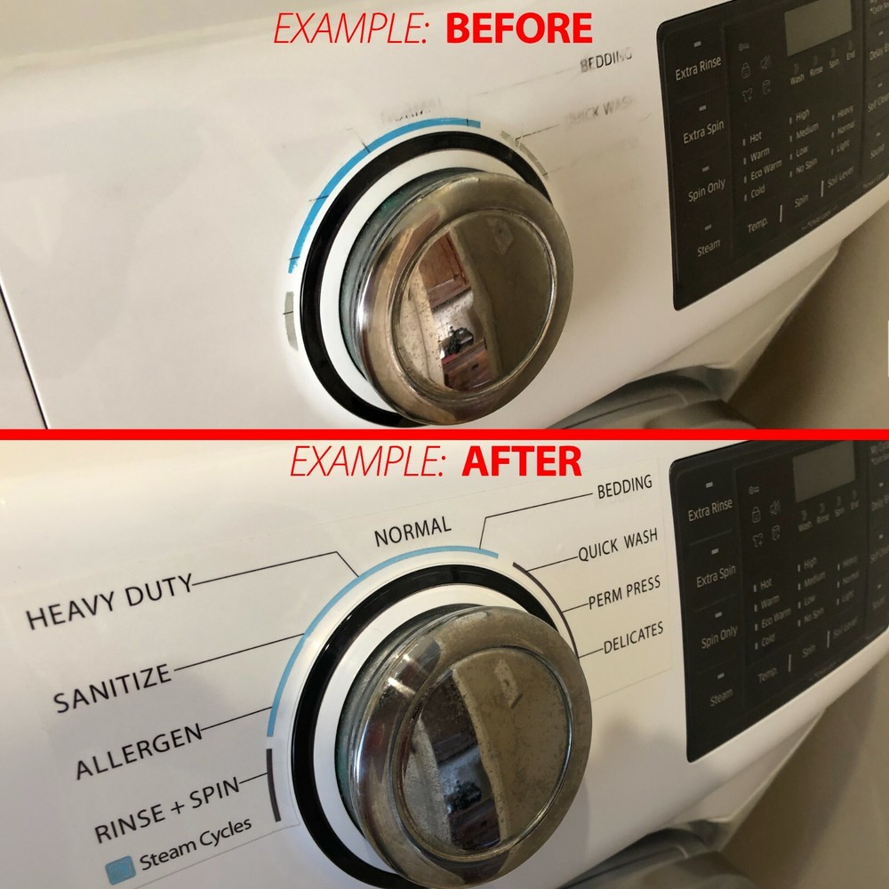 Samsung Dryer Sticker Label - for Model DV42H5000EW Control Panel - Waterproof 