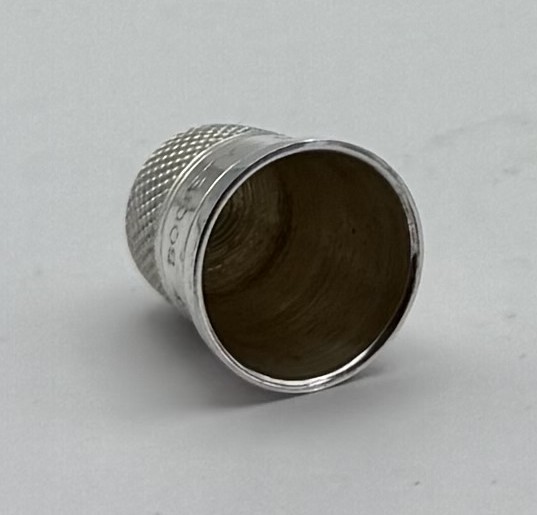 Dorset Thimble Society 1985 - 1995 Silver Thimble Hallmarked