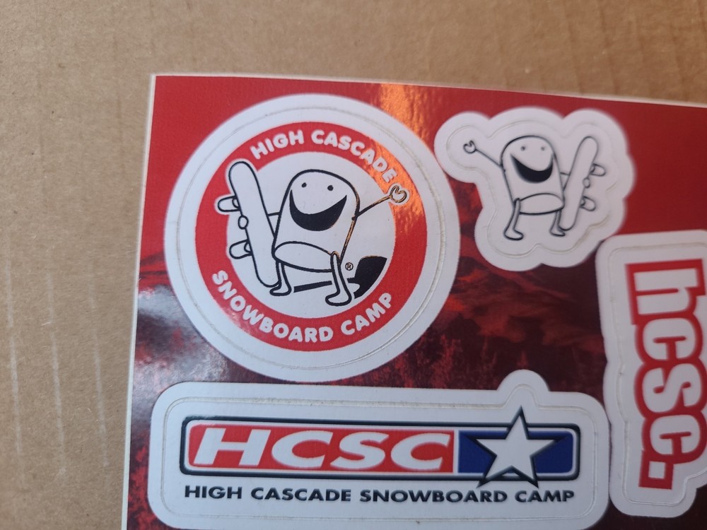2018 HIGH CASCADE SNOWBOARD CAMP STICKER SHEET -authentic