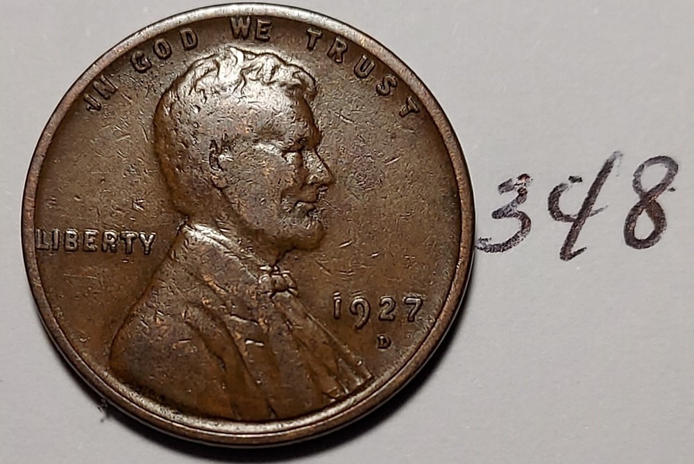 1927-D Lincoln Wheat Cent         #348