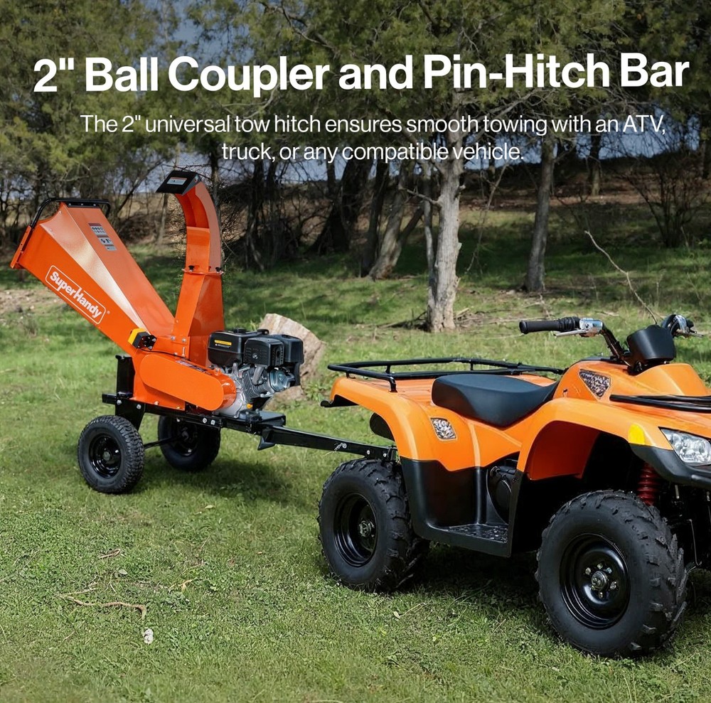 SuperHandy Towable Wood Chipper Shredder - Commercial