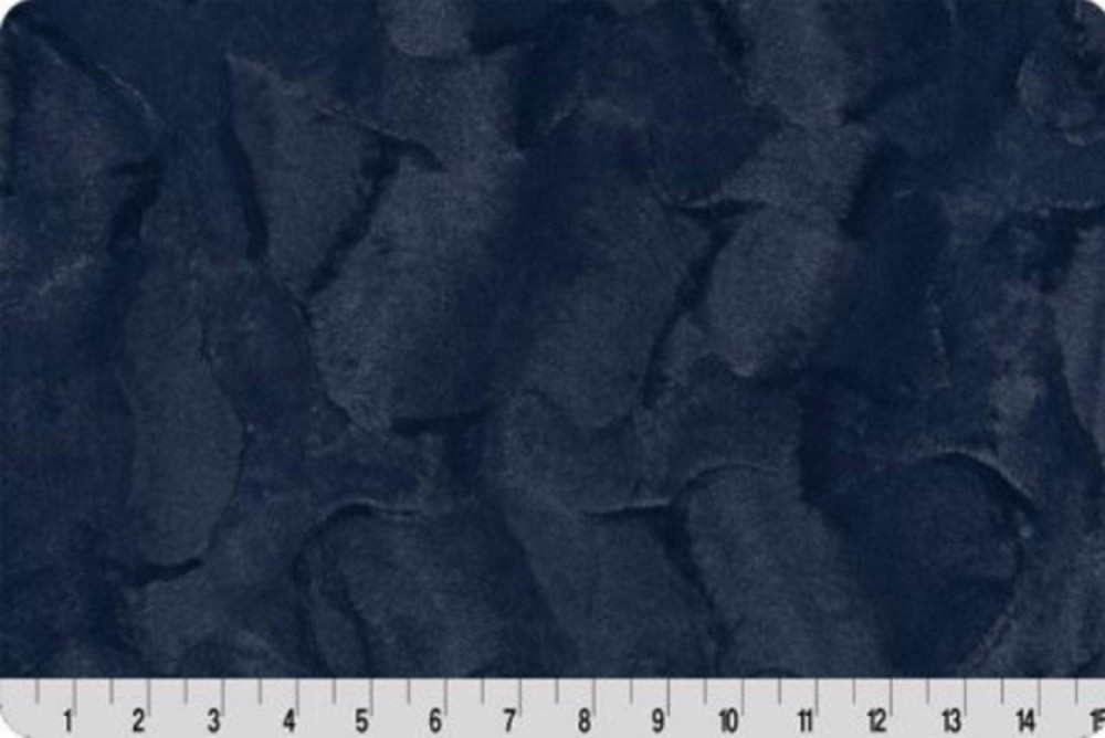 Shannon Fabrics Luxe Cuddle Cut 2yd Hide Navy Fabric, 60 Inches