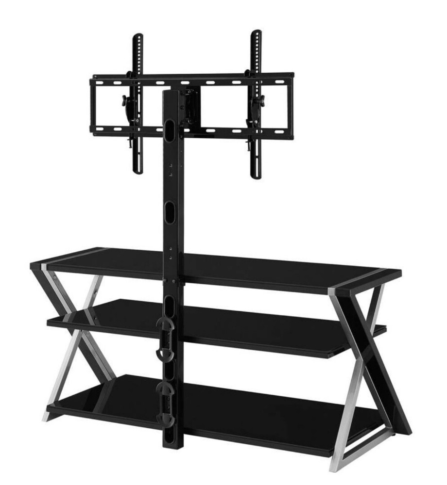 Whalen Xavier 3-in-1 Television Stand, Black