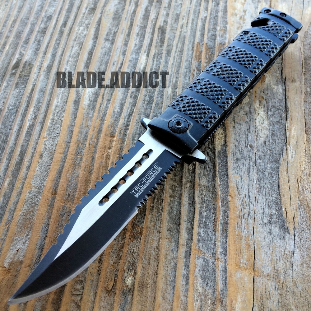 8.5" TAC FORCE SPRING OPEN ASSISTED TACTICAL FOLDING POCKET KNIFE EDC Blade