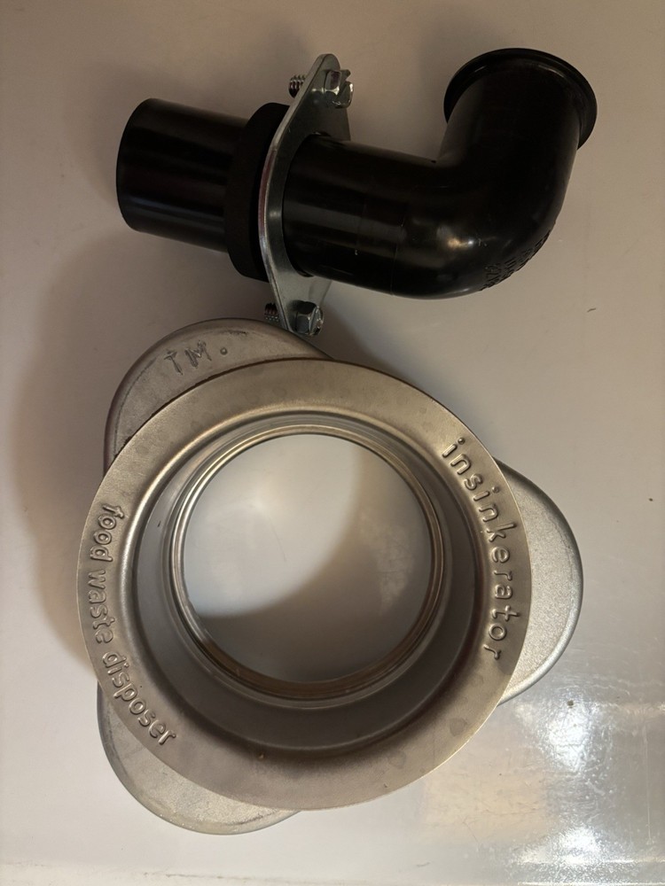 InSinkErator Garbage Disposal Sink Drain Adapter Locking Flange Collar & Elbow