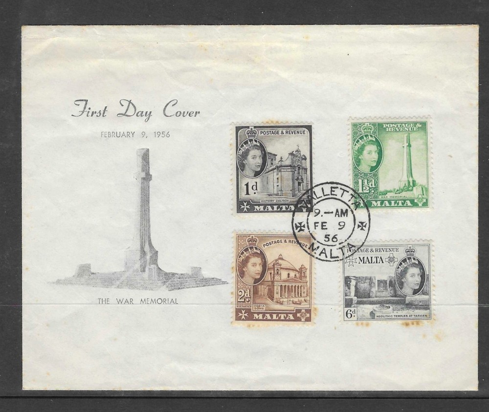 MALTA  Part Definitive 1956 FDC