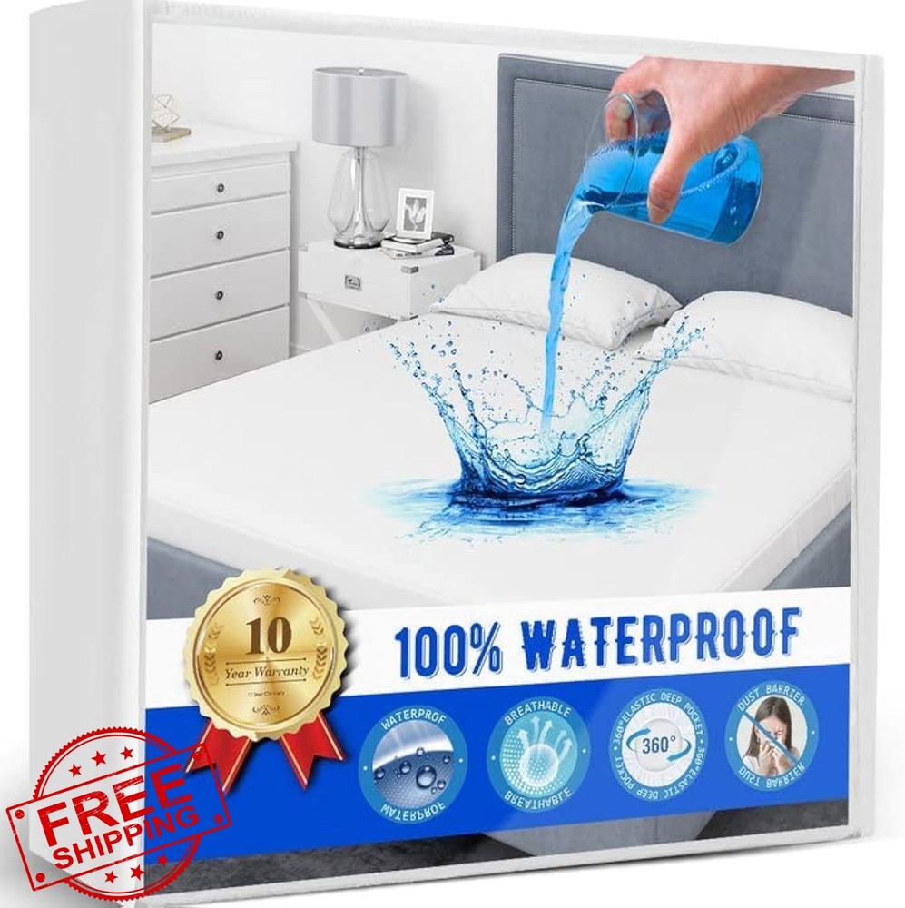 Full Size Waterproof Mattress Protector Pad 54"x75" Soft Breathable