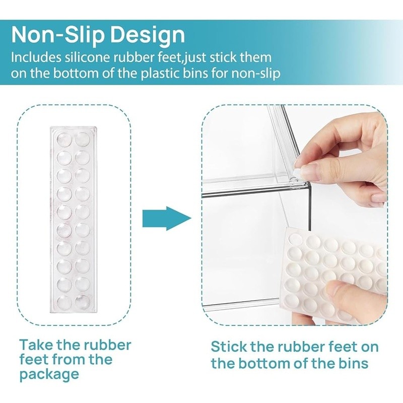 Stackable Acrylic Storage Drawers Multi-Purpose Organizer Non-Slip Handles New