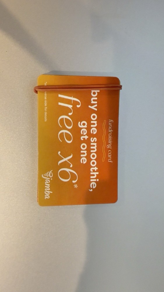 Jamba Juice Bogo Fundraiser Card Digital Code, 6 Uses