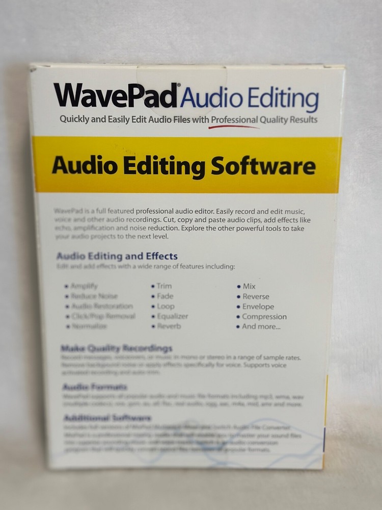 WavePad Audio Editing PC or Mac by NCH Software Edit Clips and More!!