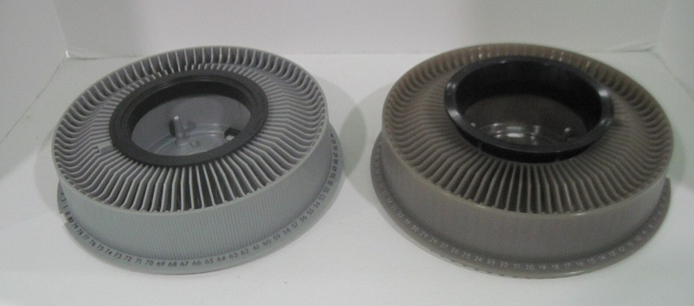 Two Kodak Carousel Transvue 80 Slide Trays