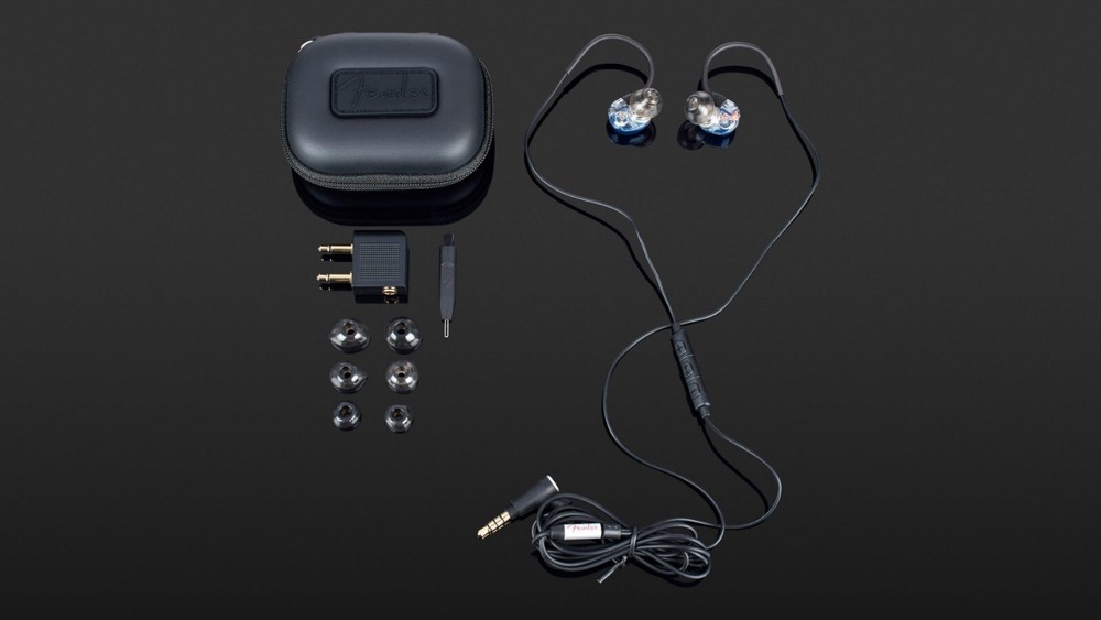 Fender CXA1 In-Ear Monitors with 3-Button Remote (White/Blue)