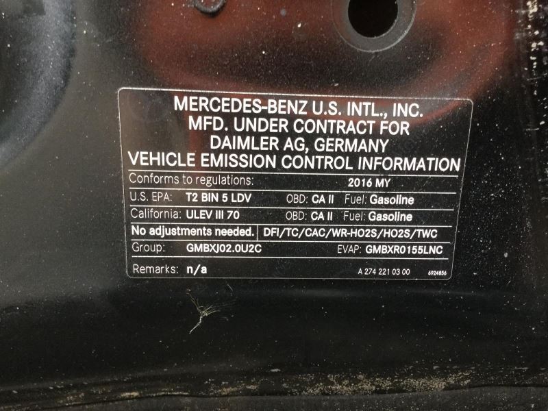 2015-2018 Mercedes C-Class Information Display Upper Dash One Tab Broken