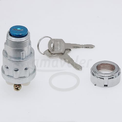 2 PCS 3 Wire Ignition Key Switch 3 Position Replacement Fit for Manco American