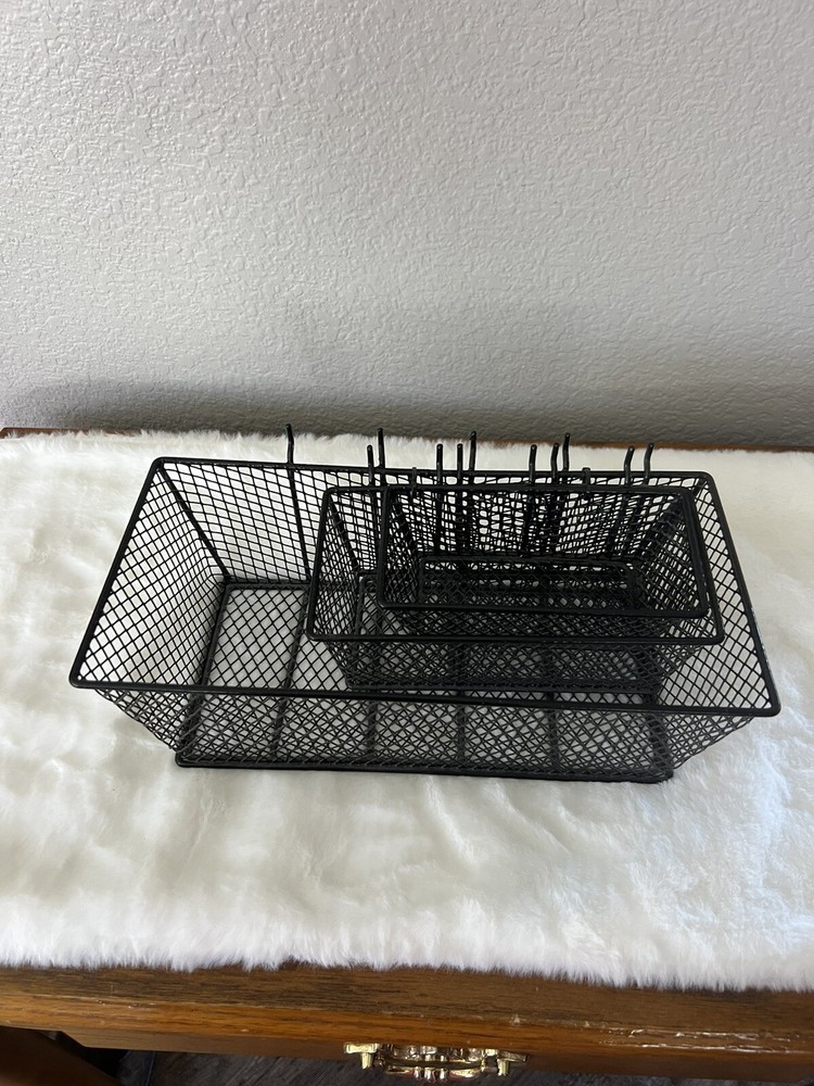 3 Piece Everbilt Wire Steel Mesh Pegboard Storage