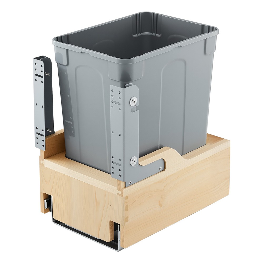 35QT Pullout Waste Container Under Cabinet Kitchen Bin Trash Can Soft