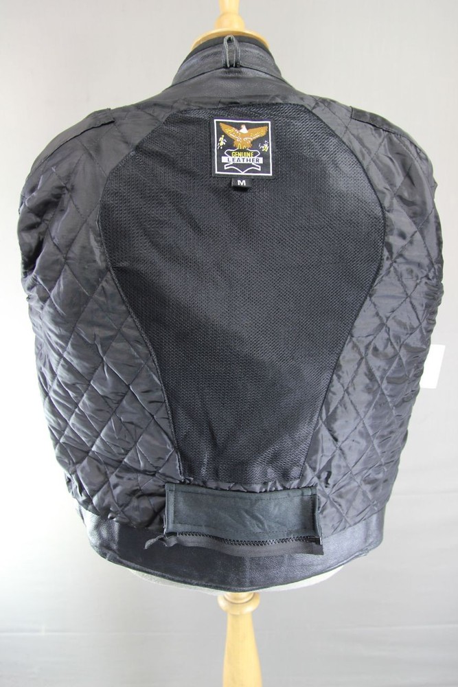 CLASSIC BLACK LEATHER BIKER JACKET 40 INCH CHEST/MEDIUM