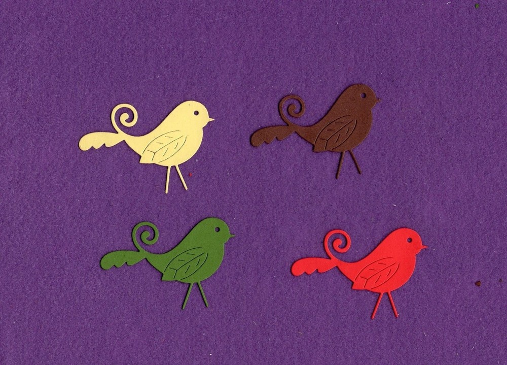 Bird 2 die cuts scrapbook cards