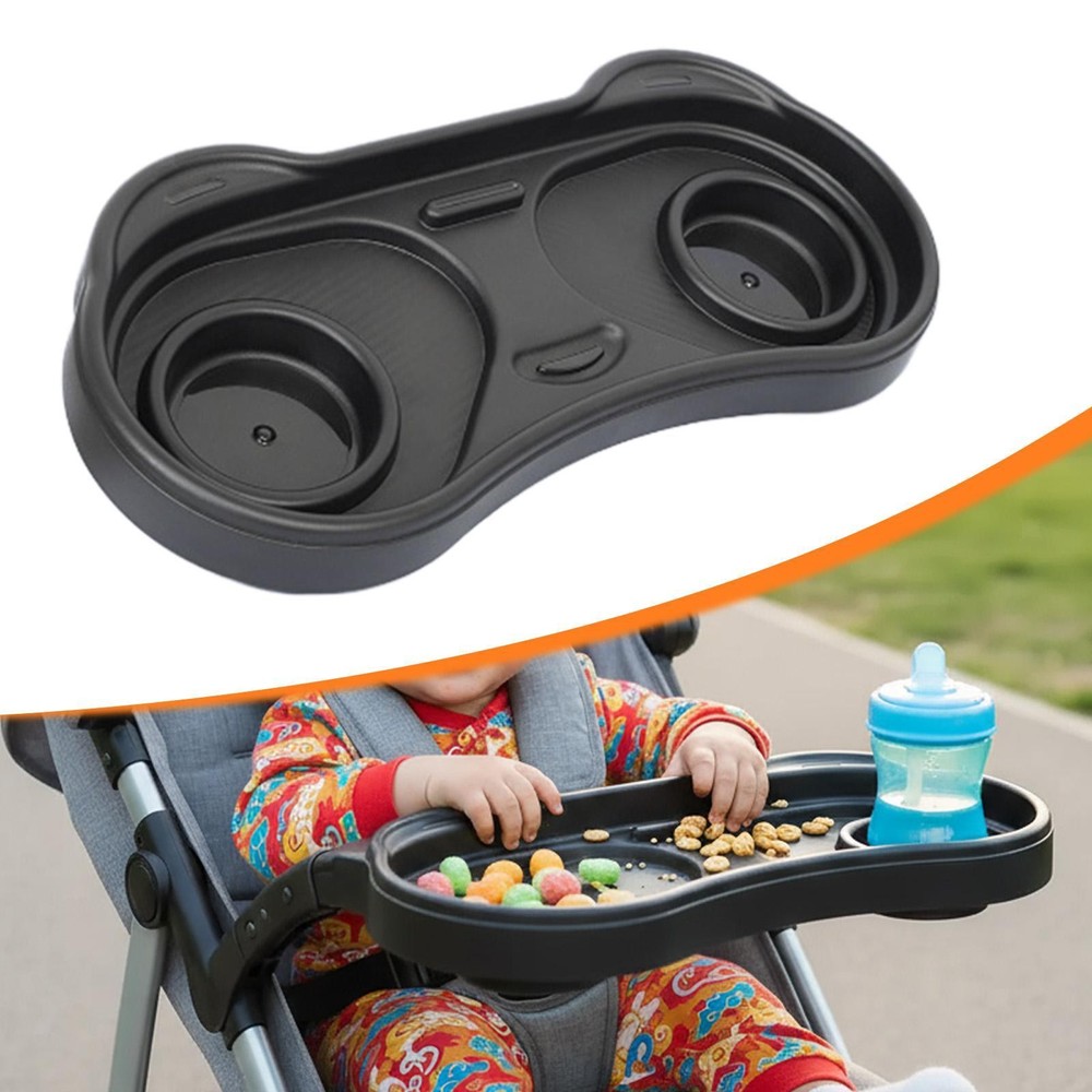 Universal Stroller Snack Tray Spacious Easy Clean Stroller Tray Attachment